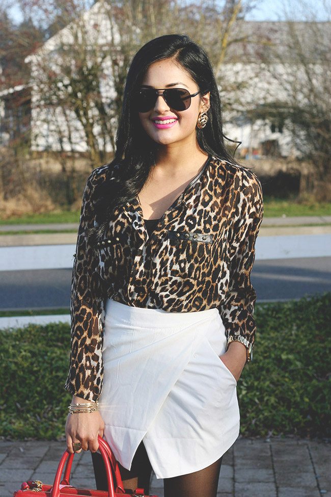 Keeping Up With Jasmeen, Fashionista File, Style, Feature, Trend, Fashion, Style, Vancouver, West Coast, Leoprint Print, Prada, Skort